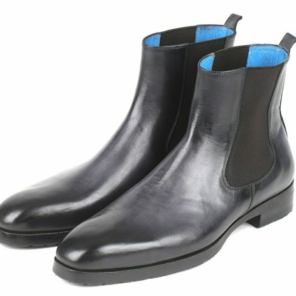 Paul Parkman Black & Gray Chelsea Boots